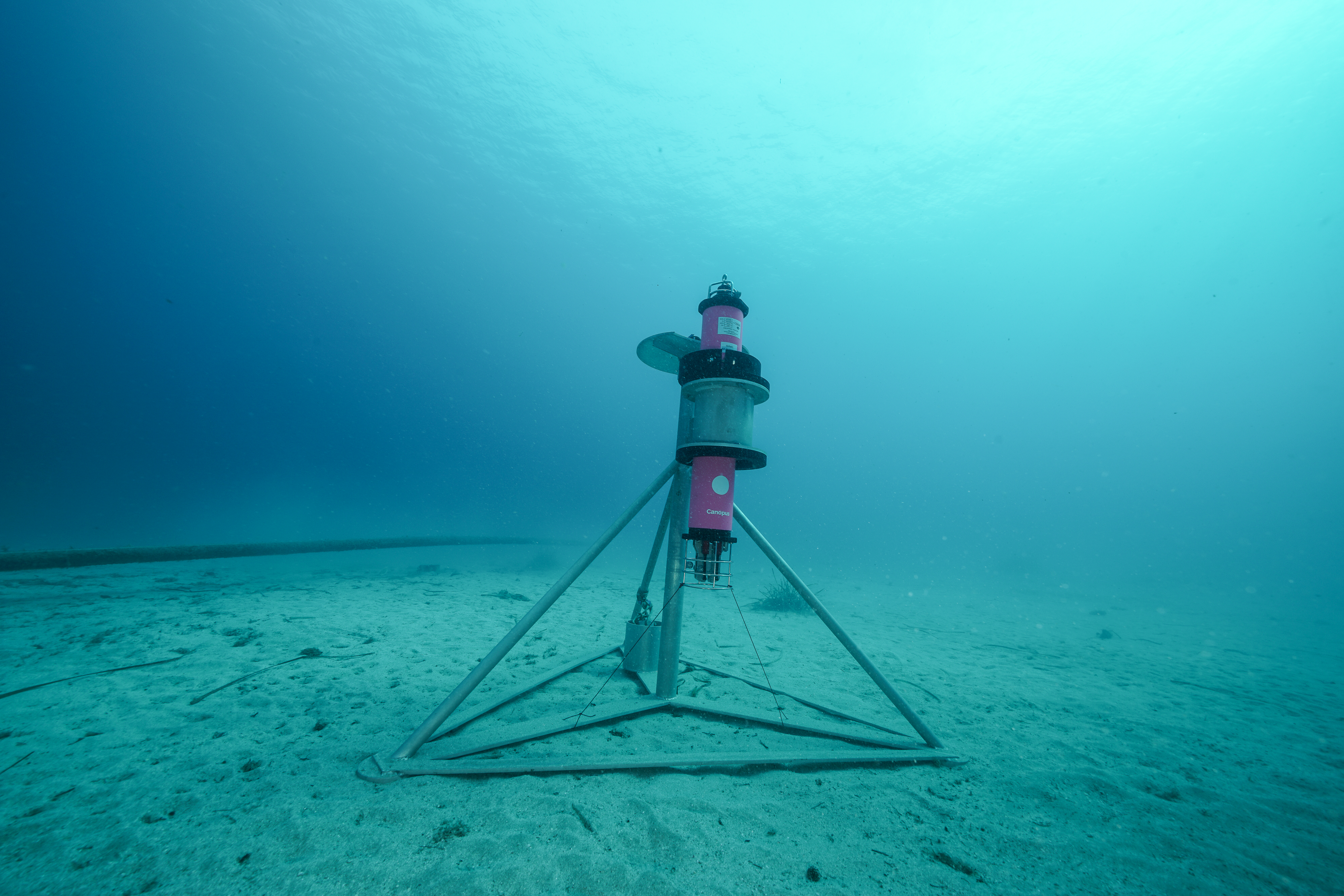 A Canopus transponder is deployed on the seabed