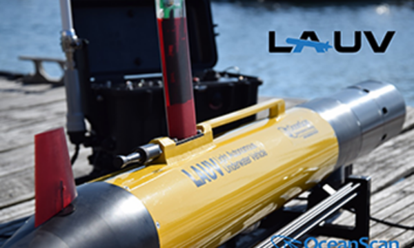 An AUV about to be deployed